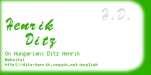 henrik ditz business card